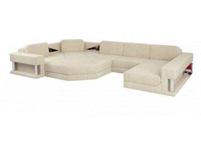 U-Form Sofa Canapé Design Canapé Stoff Modern Polster Nei Wunnlandschaft Eckcouch