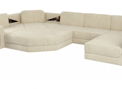 U-Form Sofa Canapé Design Canapé Stoff Modern Polster Nei Wunnlandschaft Eckcouch