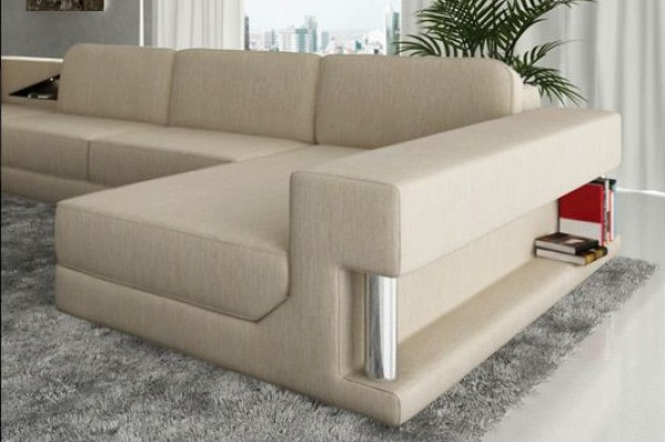 U-Form Sofa Canapé Design Canapé Stoff Modern Polster Nei Wunnlandschaft Eckcouch