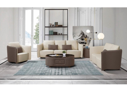 Design Liederdivan Couch Polster Garnitur Sofa 321 Sëtzer Klassesch Couchen Nei