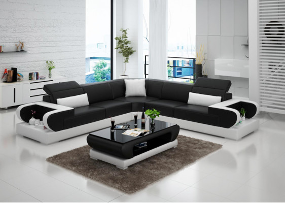 Liederdivan Canapé Wunnlandschaft Eckdivan Eck Garnitur Design Modern Divan G8002B