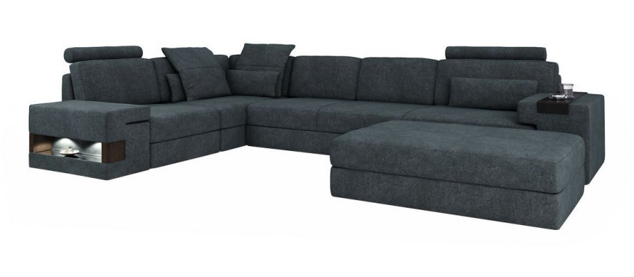 Design Sofa Couch Eck mat Hocker Miwwelen Wunnzëmmer L-Form Modern Luxus