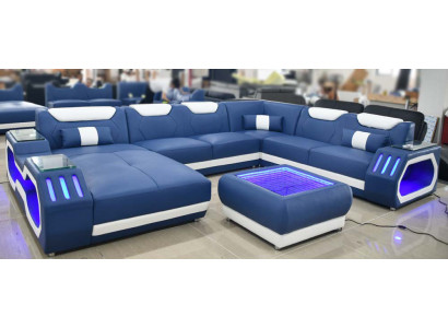 Sofaen U-Form Ecke-Sofa Polstersofa Lieder Eck Nei Wunnlandschaft Designer Sofa