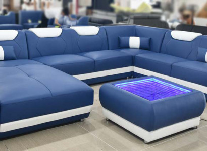Sofaen U-Form Ecke-Sofa Polstersofa Lieder Eck Nei Wunnlandschaft Designer Sofa