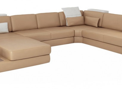 Wunnlandschaft Eckcanapé Couch Hellbrong Lieder Polster Sëtz Eck Canapé U Form Canapéen