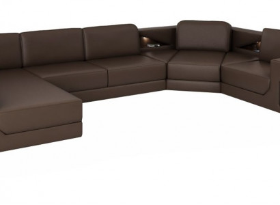Wunnlandschaft Canapé Polsters Ecksofa Neit Ledersofa Designer Sofa U-Form