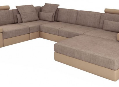 Canapé Eckcanapé Lieder Wunnzëmmer Holz Beräich Hocker modern L Form NEI Set