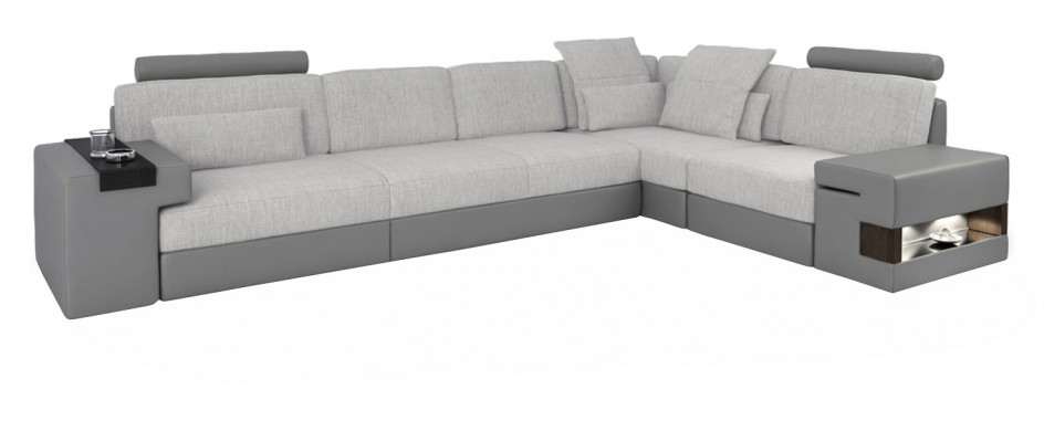 Modern Design Sofa L-Form Sofas Grau NEI Canapé Eck Lieder Wunnzëmmer Canapéen