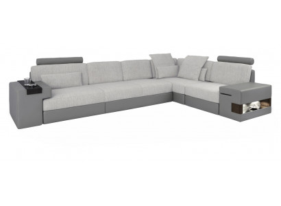 Modern Design Sofa L-Form Sofas Grau NEI Canapé Eck Lieder Wunnzëmmer Canapéen