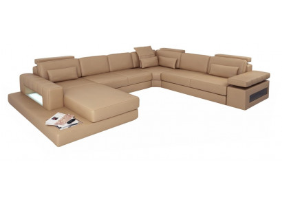 Wunnlandschaft U-Form Design Modern Sofa Canapé Ecksofa Lieder Polster Neit
