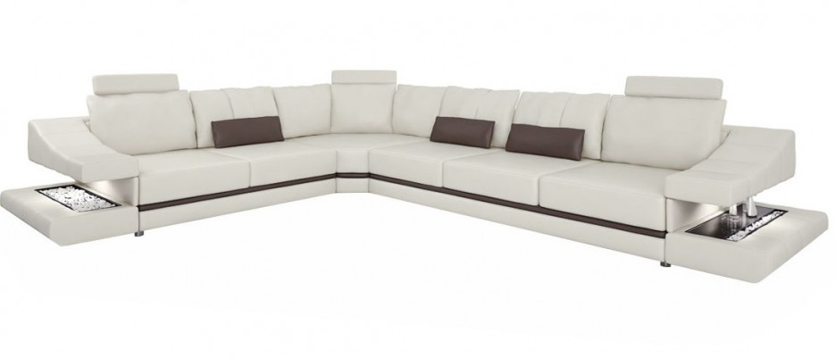 Canapé Design Ecksofa L-Form Miwwelen Bett Funktiounen Textil Lieder Schlofcanapé Canapéen