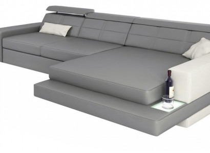 XXL Canapé Ecksofa Lieder Wunnlandschaft Sofa Design Modern Sofa L-Form