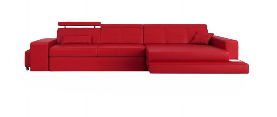 Miwwel Ecksofa Lieder Sofa Couch Polster Eck Sëtz Wunnlandschaft L-Form Nei