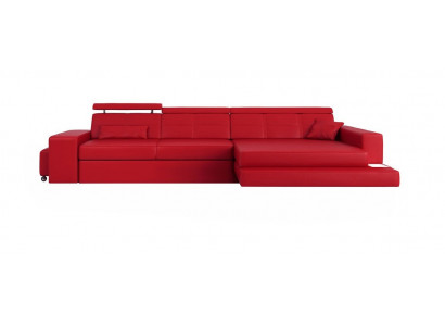 Miwwel Ecksofa Lieder Sofa Couch Polster Eck Sëtz Wunnlandschaft L-Form Nei
