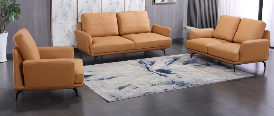 Wunnzëmmer Polstermöbel Liederbett Sofa-Garnitur 3+2+1 Sëtzer Modern Sofa Canapé