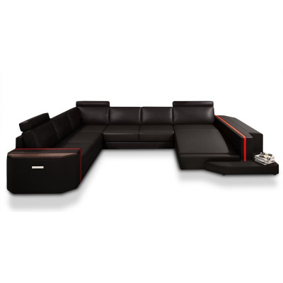 Elegant U-fërmegt Polstersofa Modernen Design fir stilvoll Wunnraim