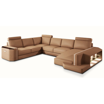 Elegant U-fërmegt Polstersofa Modernen Design fir stilvoll Wunnraim