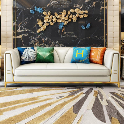 Chesterfield Exklusive Design Miwwel 3+1 Sëtzer Hocker Couch Polster Garnitur