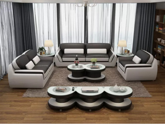 Soffagarnitur 321 Dësch Hocker Sideboard Wunnlandschaft Couchen Sofa Canapé 7tlg.