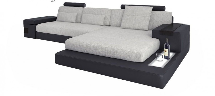 Stoff L-Form Couche Wunnzëmmer Ecksofa modern Design Textil grouss Sofa Modern