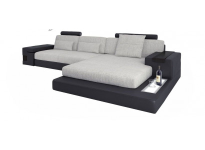Stoff L-Form Couche Wunnzëmmer Ecksofa modern Design Textil grouss Sofa Modern
