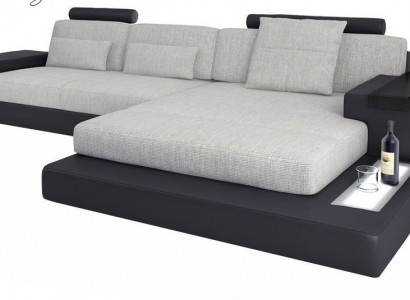 Stoff L-Form Couche Wunnzëmmer Ecksofa modern Design Textil grouss Sofa Modern