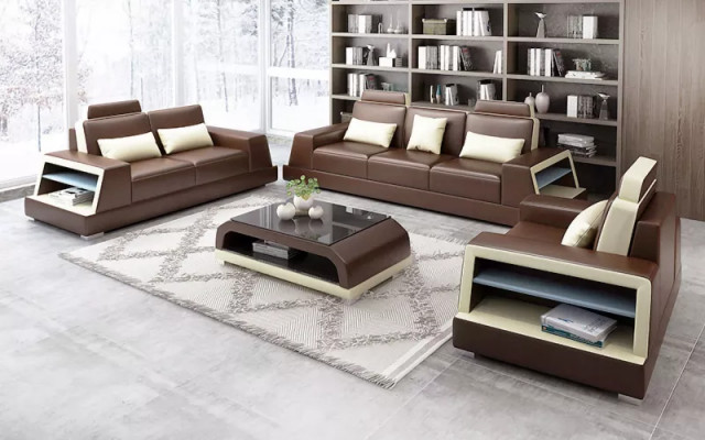 Design Sofa Sofagarnitur 321 Sëtz Couchtisch Garnituren Lieder Set Grupp 4-teileg