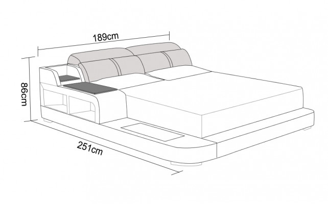 Waasserbett Hotel Duebelbett Better Komplett Liederbett Waasser + USB Polsterbett