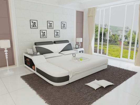 Waasserbett Hotel Duebelbett Better Komplett Liederbett, Bett gepolstert Waasser + USB