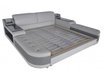 Luxus Design Bett + USB Polsterung Hotel Modern Better Lieder 140/160/180/200