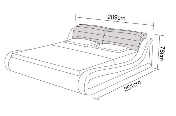 Waasserbett Hotel Duebelbett Better + USB Komplett Liederbett Waasser Polsterbett