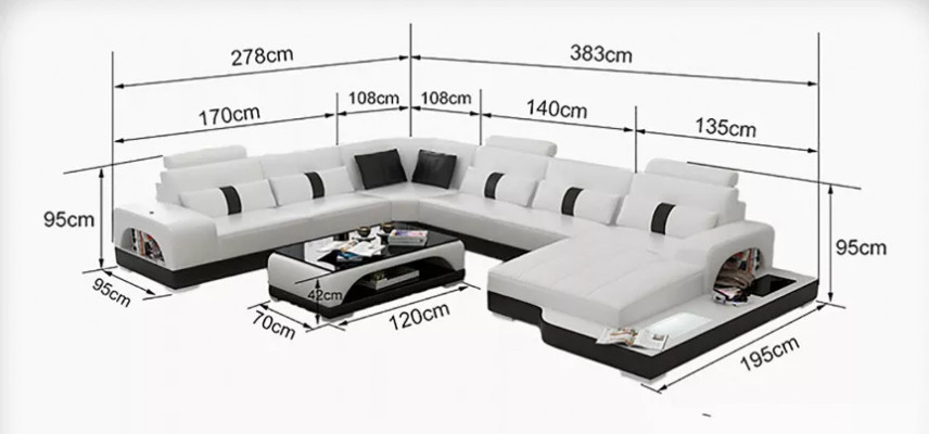 Eckcouch Sofa Polster Eckgrupp Wohnlandschaft Ledersofa Couchen Sofas U-Form