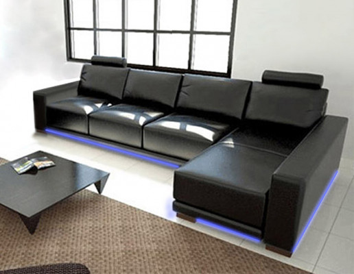 Ledercouch Couch Wunnlandschaft Ecksofa Eckgarnitur Design Modern Sofa A1121C