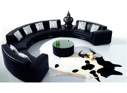 Rondssofa mat USB Canapé Grouss XXL Wunnlandschaft Ecksofa Rond Sofa Eck Polster