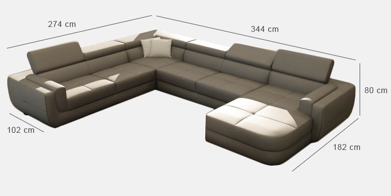 Couchgarnitur Modern Sofa Sëtzsektioun Lieder Couch Polster Eck Wunnlandschaft USB