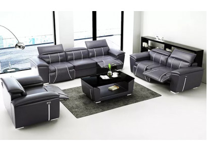 Sëtzgarnitur 321 Set Design Sofa Canapéen Polstersessel Couch Modernen Dësch Nei