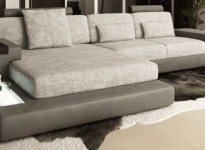 Design Sofa Couch Eckpolstermöbel Wunnzëmmer L-Form Modern Elegant Textil Stoff