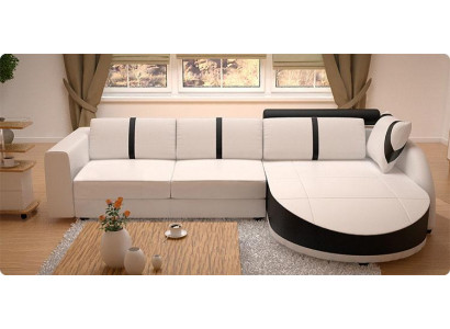 DESIGNERSOFA SCHLAFSOFA LËDER-ECKCOUCH NEI LËDERSOFA ECKSOFA MAT BETTFUNKTION