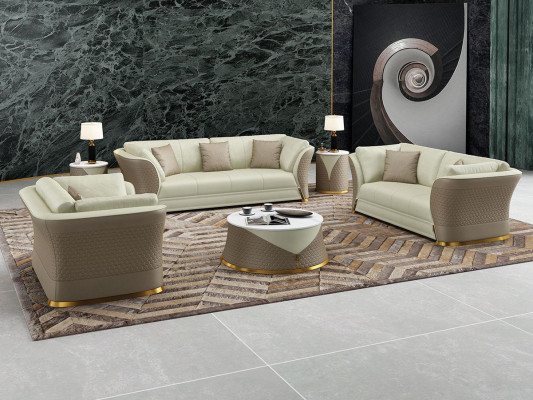 Exklusiv Designer Miwwelen 32 Sëtz Wohnlandschaft Couch Polster Garniture 2-Stéck.