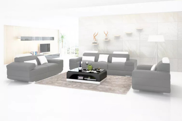 Design Sofagarnitur Couch 321 Sëtzer Dësch Garnituren Lieder Set Grupp 4tlg