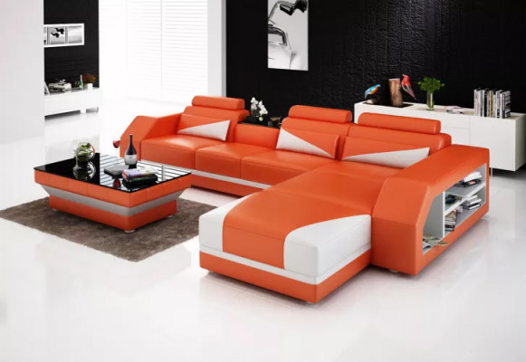 Design Sofa Ecksofa Sofas Canapé Polster Eckgarnitur Eckcouch Sëtzgrupp 2-deelg.