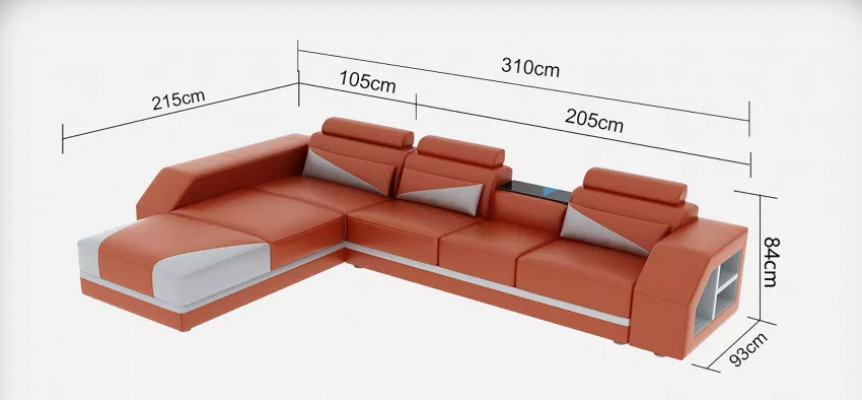 Design Sofa Ecksofa Sofas Canapé Polster Eckgarnitur Eckcouch Sëtzgrupp 2-deelg.