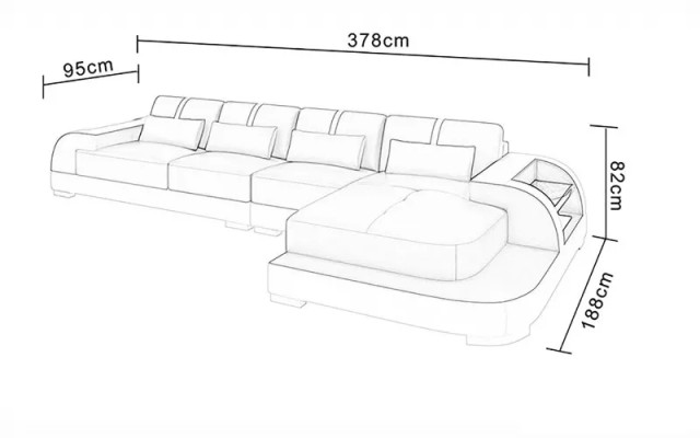 Design Ecksofa Sofa Canapé Polster Sofa Eckgarnitur Eckcouch Sëtzgruppen 2 Stéck.