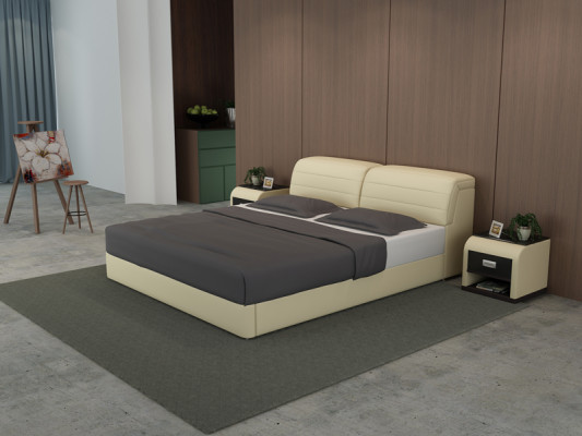 Schlofkomfort am Waassermatrazhotel - Perfekt Nuechte an eisem exklusive Duebelbett LB8827