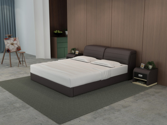 Schlofkomfort am Waassermatrazhotel - Perfekt Nuechte an eisem exklusive Duebelbett LB8827