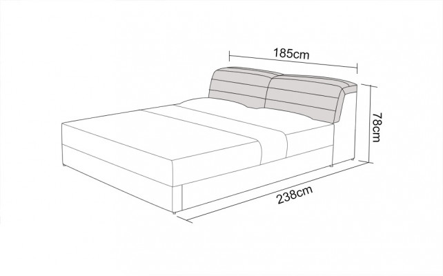 Schlofkomfort am Waassermatrazhotel - Perfekt Nuechte an eisem exklusive Duebelbett LB8827