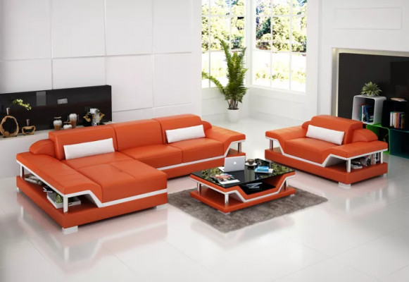Ecksofa Wunnlandschaft Eckcouch Eckgarnitur Polstersofa L-Form Liederdivan Couch