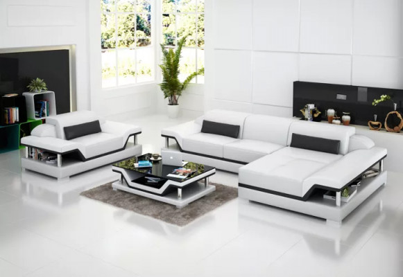 Ecksofa Wunnlandschaft Eckcouch Eckgarnitur Polstersofa L-Form Liederdivan Couch