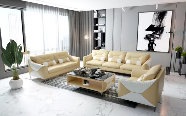 Sofagarnitur 321 Sëtzer Set Design Sofa Couchen Couch Luxus Neit Design Polster