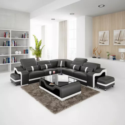 Eckcouch Sëtzpolster Eckgarnitur Wunnlandschaft Canapé Couch Hocker Couchtisch Nei